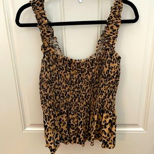 Cute smocked top with pleated bottom